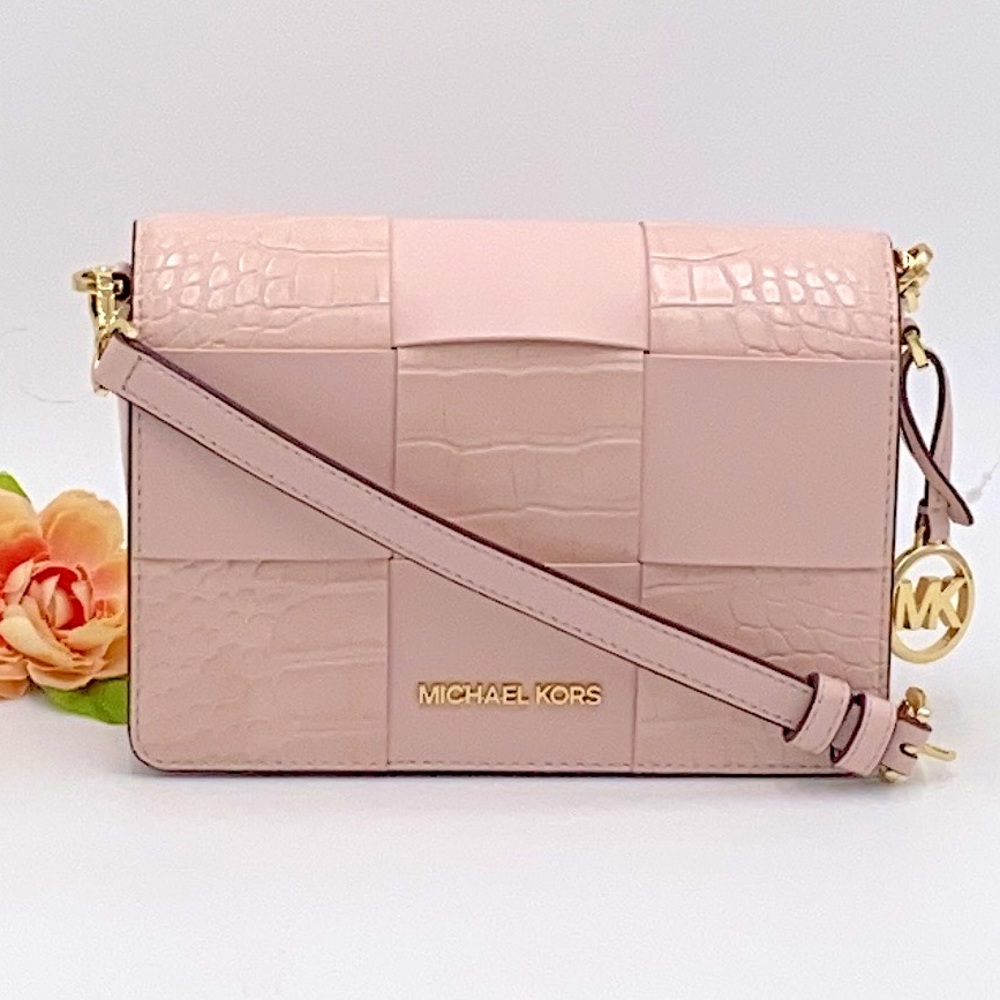 MICHAEL KORS MERCER SM CLUTCH XBODY POWDER BLUSH - Picture 2 of 16